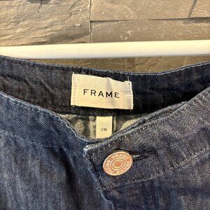 Frame High-Rise Loose, Wide Leg Denim/Chino Pants- Women's Size 28- New with Tag